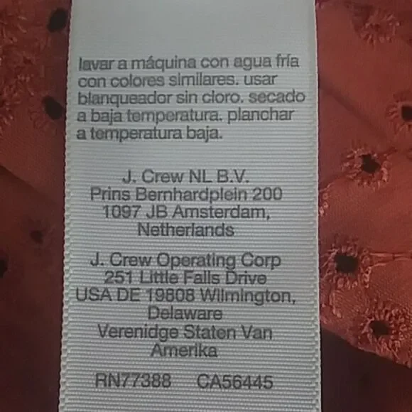 Madewell Women's Per Se Eyelet Top Cotton Rust Color Cap Sleeves Elastic… - Picture 10 of 13